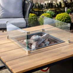 Cosiloft 100 Black And Teak With Glass -Weber 18 508 BK TK With Glass Lifestyle 2 93703.1643730767