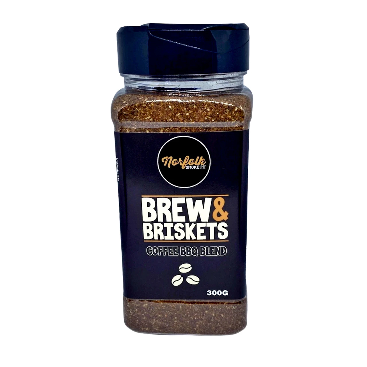 Norfolk Smoke Pit Brew & Briskets Coffee Blend Shaker - 300g 3 Norfolk Smoke Pit Brew & Briskets Coffee Blend Shaker - 300g