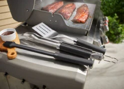 Weber® Precision 3-Piece Grill Tool Set -Weber Weber Precision 3 Piece Grill Tool Set in use 09386.1651566050