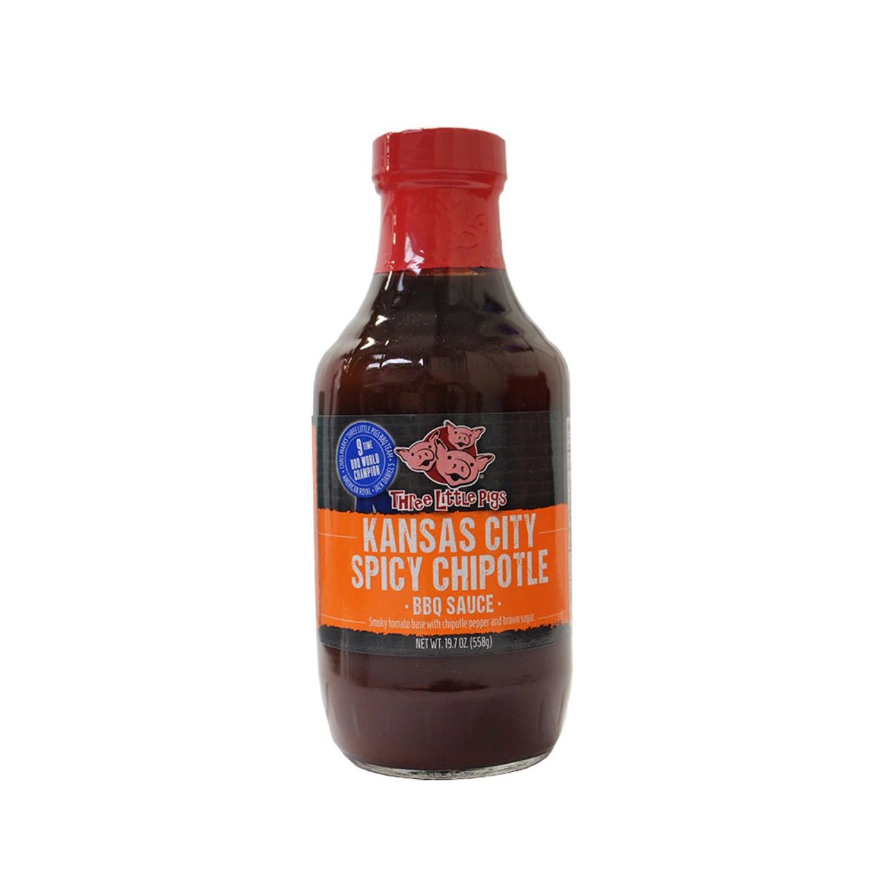 Three Little Pigs BBQ Kansas City Spicy Chipotle BBQ Sauce - 552g (19.5 Oz) 3 Three Little Pigs BBQ Kansas City Spicy Chipotle BBQ Sauce - 552g (19.5 Oz)