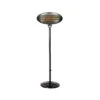 Black Quartz Adjustable Standing Heater -Weber la hacienda black standing quartz heater 1 59787.1649234510