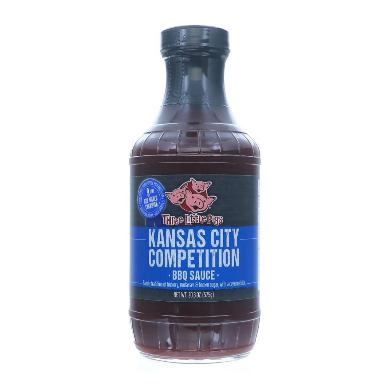 Three Little Pigs BBQ 'Kansas City Competition' BBQ Sauce - 552g (19.5 Oz)