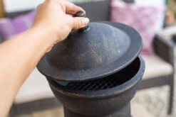 Sierra Cast Iron Chimenea W/Grill XL Bronze 125cm -Weber sierra cast iron chimenea3 61781.1649850104