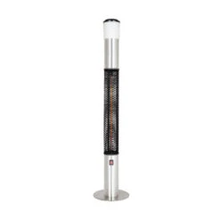 Silver Tower Electric Heater With Built-in Bluetooth Speaker