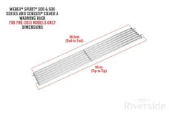 Weber® Spirit 200 & 500 Series / Genesis® Silver A Warming Rack -Weber weber spirit 300 spirit 500 series warming rack dimensions 47081.1627825375